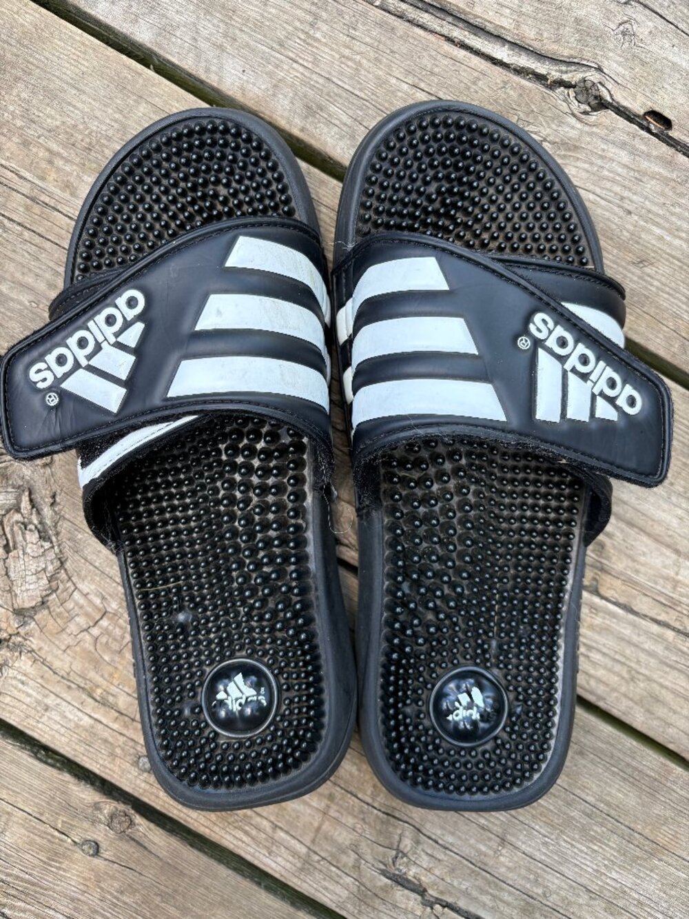 adidas Slides | Sporty Slip-On Sandals | 10 | Black